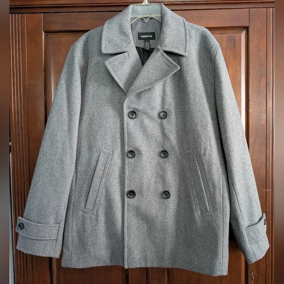 NWT Claiborne Men's Peacoat - Picture 1 of 8